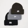Pier One Unisexo 3 PACK UNISEX - Gorro - Black/grey/khaki -Pier One Tienda 9564f57036ed4fc88176a8b2b7fa6091