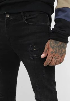 Pier One Vaqueros Pitillo - Black Denim, Hombre -Pier One Tienda 95c90cff1b5442d5ac5de30be40f5c07