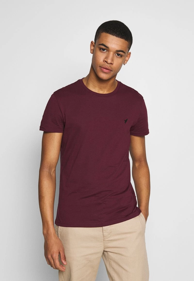 Pier One Hombre Camiseta Básica - Bordeaux 3 Pier One Hombre Camiseta Básica - Bordeaux