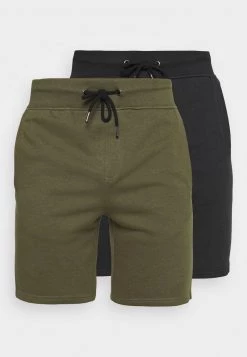 Pier One Hombre 2 PACK - Shorts - Black/olive -Pier One Tienda 97446a5d1f4444a39e0756e4edaa81f0