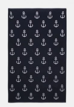 Pier One Hombre BEACH TOWEL 150X100CM 550GSM - Toalla De Playa - Dark Blue/white