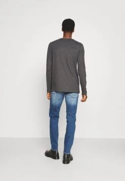 Pier One 2 PACK - Camiseta De Manga Larga - Dark Grey/black, Hombre -Pier One Tienda a601e52fa7974b079f93b858d4b782ec