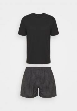 Pier One Hombre Pijama - Black/dark Grey -Pier One Tienda a68e584bbc884c1e909b7e8bbf73274d