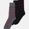 Pier One Hombre VALENTINES SOCK 3 PACK - Calcetines - Black/red/mottled Grey -Pier One Tienda a9b6d7937a314a60bd8f6bbefda4ced3