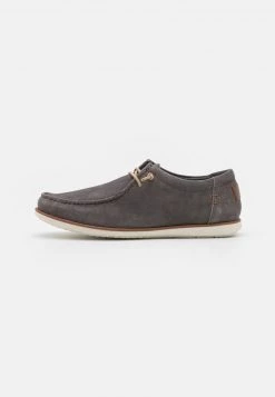 Pier One LEATHER - Zapatos Con Cordones - Grey, Hombre