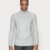 Pier One Hombre ESSENTIAL WINTER TURTLENECK / 512 - MOTTLED BLUE - Jersey De Punto - Mottled Light Grey