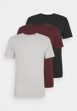 Pier One Hombre 3 PACK - Camiseta Básica - Black/grey/bordeaux -Pier One Tienda b4adf13b9960406cbe579058828ee383