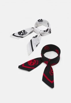 Pier One Unisexo BANDANA 2 PACK UNISEX - Pañuelo - Black/white/red