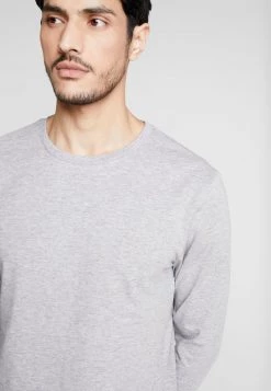 Pier One Hombre Camiseta De Manga Larga - Mottled Grey -Pier One Tienda b6c7ae9ca5d84f0ca28a16d49e9d7d29