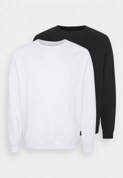 Pier One Hombre BIG CREW NECK 2PACK - Sudadera - Black/white -Pier One Tienda b7d9faf214de4d398a33c49db3525f18