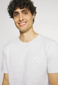 Pier One Hombre WITH BIRD STRAIGHT 5 PACK - Camiseta Básica - Light Grey - 101_white - 001_green - 602 -Pier One Tienda bfc88b4fb0af436ea6df397e7b3e9a49