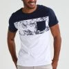 Pier One Hombre Camiseta Estampada - Navy/white -Pier One Tienda c3d097dd28194ed8a0ef4ff710602608