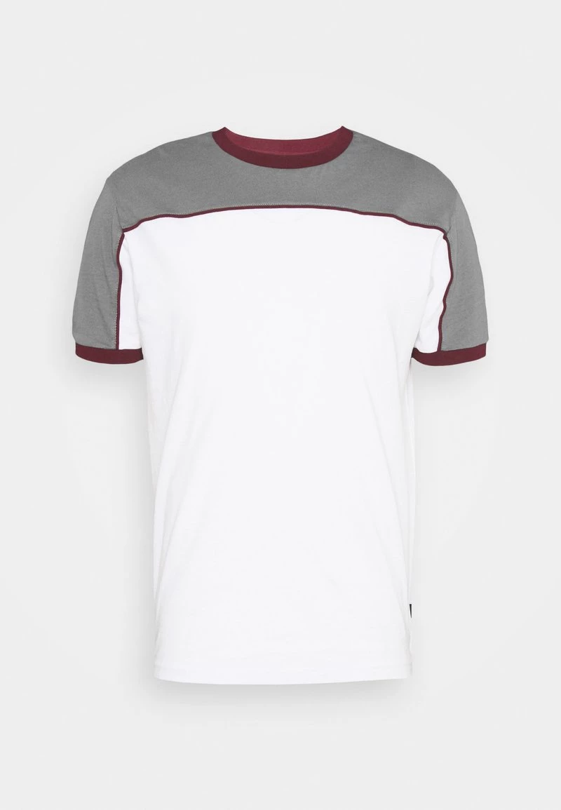 Pier One Hombre Camiseta Estampada - Grey/white/bordeaux 8 Pier One Hombre Camiseta Estampada - Grey/white/bordeaux - Imagen 6
