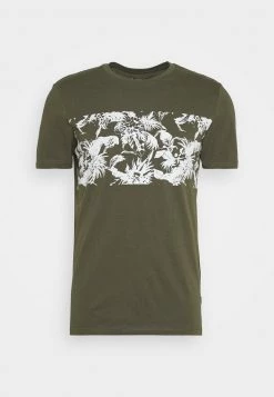 Pier One Hombre Camiseta Estampada - Oliv -Pier One Tienda d387579e7c6f4e08b71705400a8510bf