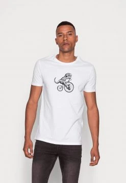 Pier One Camiseta Estampada - White, Hombre