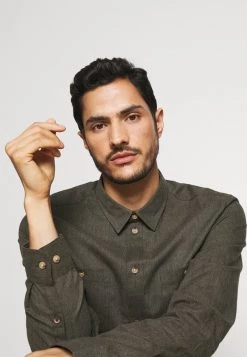 Pier One Hombre Camisa - Mottled Dark Green -Pier One Tienda df4092980bbb453da88a404a57b4e69c