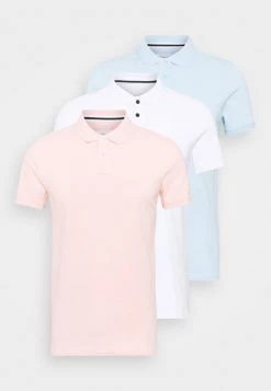 Pier One Hombre 3 PACK - Polo - White/light Blue/pink -Pier One Tienda e076d6446cf4456082c2304ae412145d