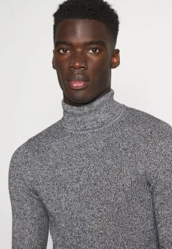 Pier One MUSCLE FIT TURTLE - Jersey De Punto - Mottled Grey, Hombre -Pier One Tienda e3c882d2274c45af8a9f7df902604a5f