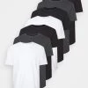 Pier One Hombre 7 PACK - Camiseta Básica - Mottled Dark Grey/white/black -Pier One Tienda e7f6e83a5fc54fbaaa5e7624e6a8a452