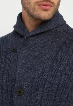 Pier One Hombre Chaqueta De Punto - Mottled Blue -Pier One Tienda ef40e0eb12f0403b9e1d20c5191e9a36