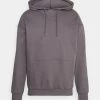 Pier One Hombre PLAIN SKATER HOODIE - Sudadera - Dark Grey