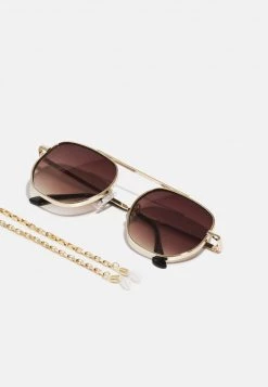 Pier One Unisexo WITH CHAIN SET UNISEX - Gafas De Sol - Brown -Pier One Tienda f1cdb3b14cd145bd91fa6660ce8a9cd4