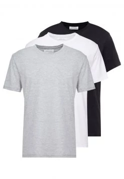 Pier One 3 PACK - Camiseta Básica - White/black/light Grey, Hombre -Pier One Tienda f785e71fb58e4e639608a247ef343f6c