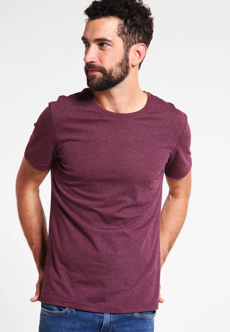 Pier One Hombre Camiseta Básica - Bordeaux Melange 3 Pier One Hombre Camiseta Básica - Bordeaux Melange