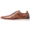 Pier One Hombre LEATHER - Zapatos Con Cordones - Cognac
