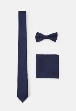 Pier One Hombre SET - Corbata - Dark Blue