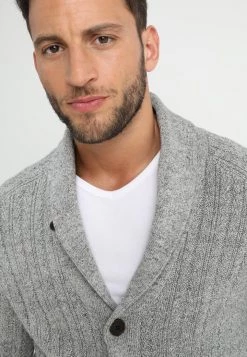 Pier One Chaqueta De Punto - Mottled Dark Grey, Hombre -Pier One Tienda fc2bf2dcaa854c1e80502313f108c3f9