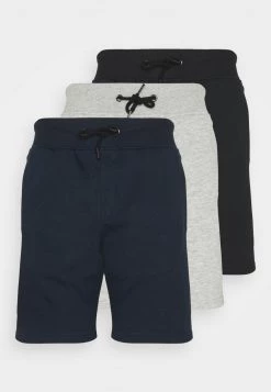 Pier One 3 PACK - Shorts - Black/mottled Light Grey/dark Blue, Hombre -Pier One Tienda fd1d6a00272c4d8db0cdbce1e6cd9d7c