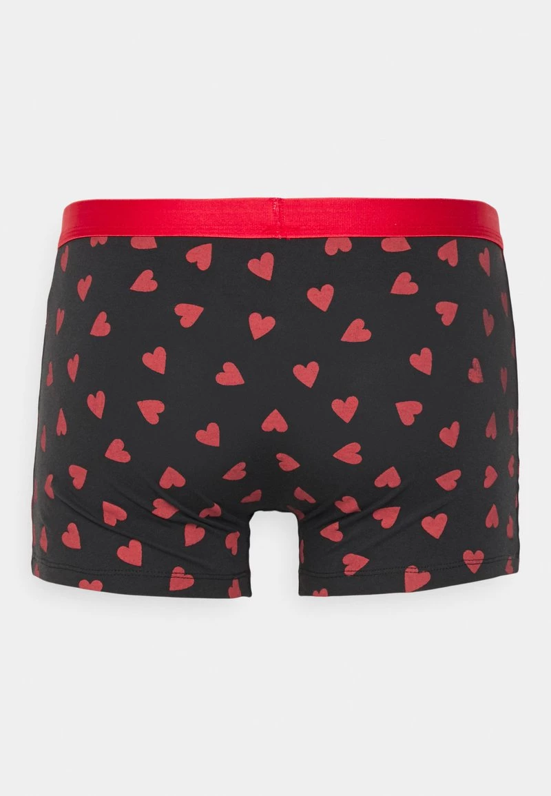 Pier One Hombre VALENTINE'S HEARTS BOXERS 2PACK - Culotte - Black/red 5 Pier One Hombre VALENTINE'S HEARTS BOXERS 2PACK - Culotte - Black/red - Imagen 3